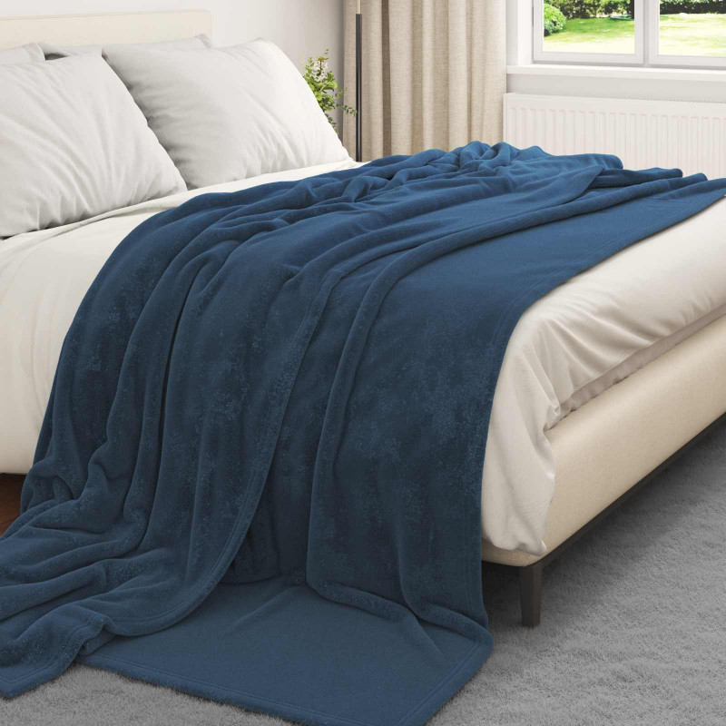Koc Granatowy 240 x 270 cm Polar