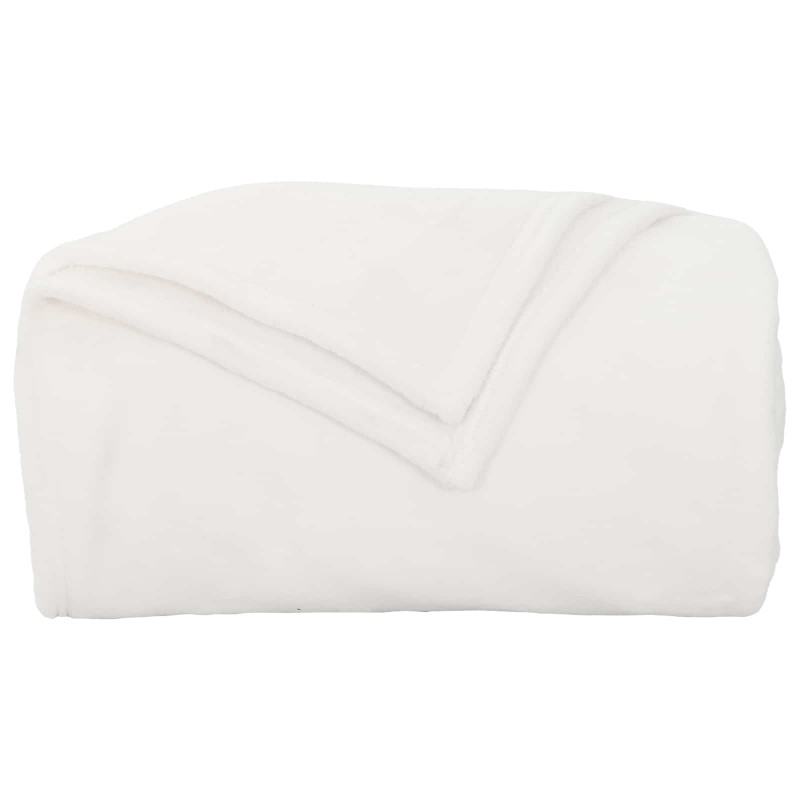 Koc Biały 130 x 150 cm Polar