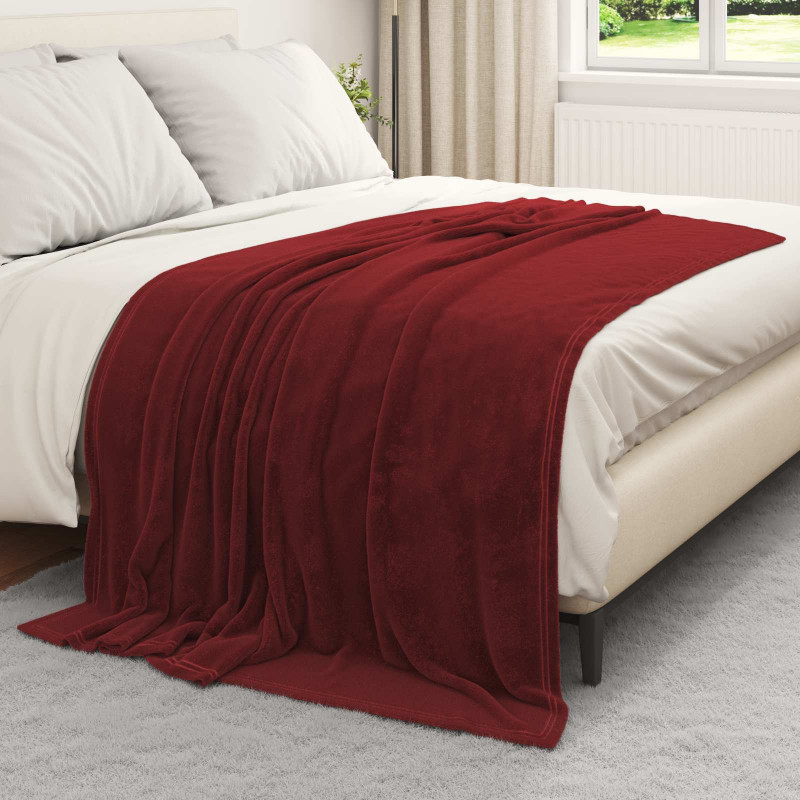 Koc Bordeaux Czerwony 150 x 200 cm Polar