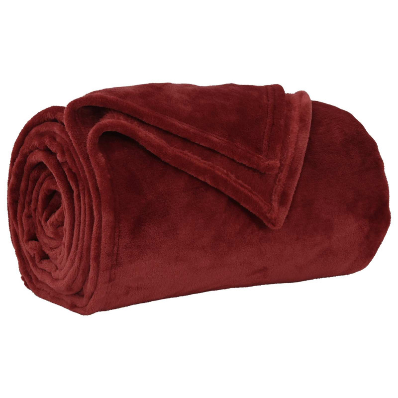 Koc Bordeaux Czerwony 240 x 270 cm Polar