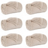 Koce narzutowe 6 pcs Beżowy 130 x 150 cm Polar