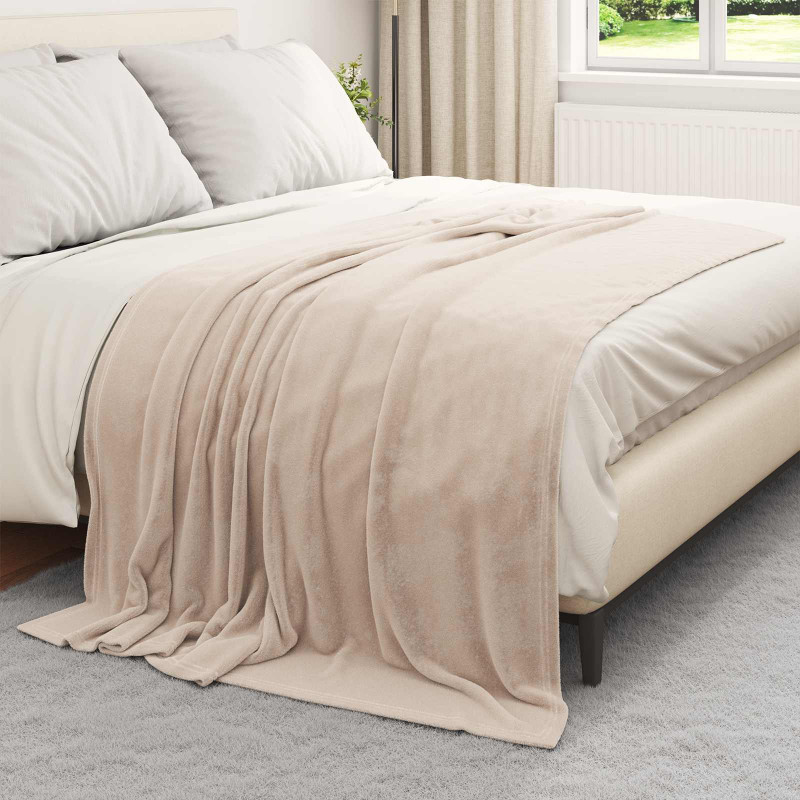 Koce narzutowe 6 pcs Beżowy 150 x 200 cm Polar