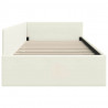 Rama łóżka narożnego Kremowy 80 cm x 200 cm Aksamit