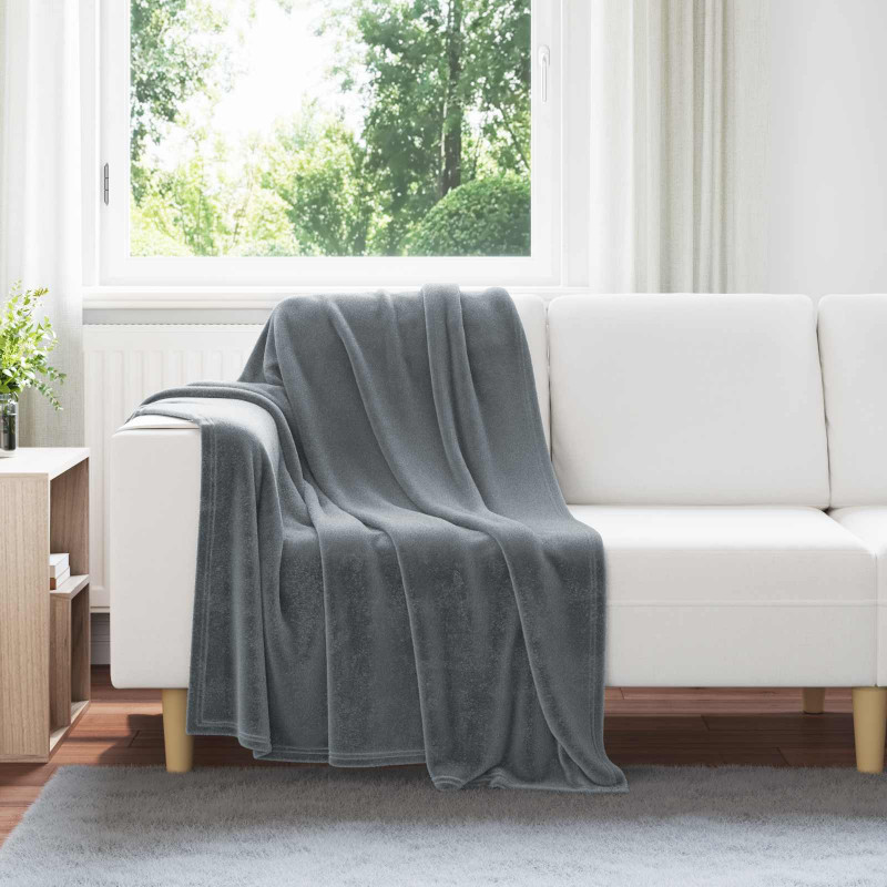 Koce narzutowe 6 pcs Ciemnoszary 130 x 150 cm Polar
