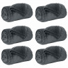Koce narzutowe 6 pcs Ciemnoszary 130 x 150 cm Polar