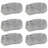 Koce narzutowe 6 pcs Szary 130 x 150 cm Polar
