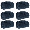 Koce narzutowe 6 pcs Granatowy 150 x 200 cm Polar