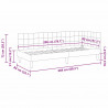 Rama łóżka narożnego Ciemnoszary 80 cm x 200 cm Aksamit