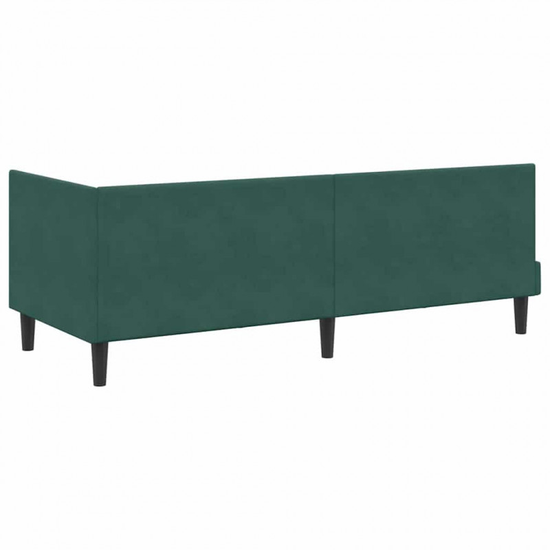 Rama łóżka narożnego Ciemna zieleń 80 cm x 200 cm Aksamit