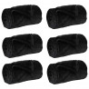 Koce narzutowe 6 pcs Czarny 220 x 240 cm Polar