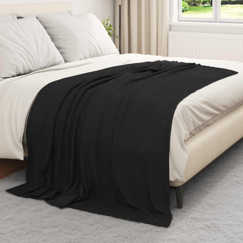 Koce narzutowe 24 pcs Czarny 200 x 150 cm Polar