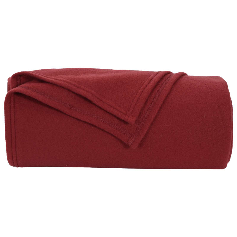 Koce narzutowe 24 pcs Bordeaux Czerwony 170 x 130 cm Polar