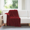 Koce narzutowe 6 pcs Bordeaux Czerwony 130 x 150 cm Polar