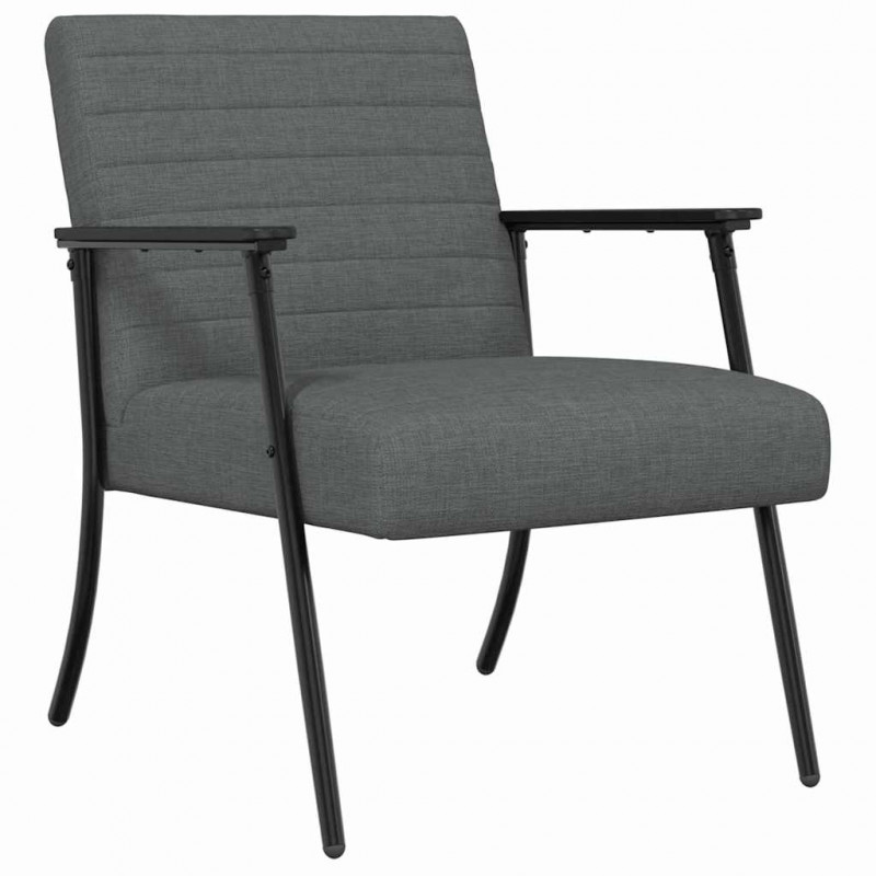 fotel Ciemnoszary 59 x 75 x 78 cm tkanina