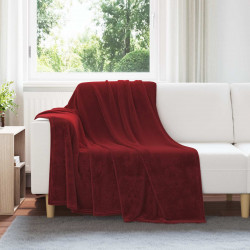 Koce narzutowe 6 pcs Bordeaux Czerwony 150 x 200 cm Polar