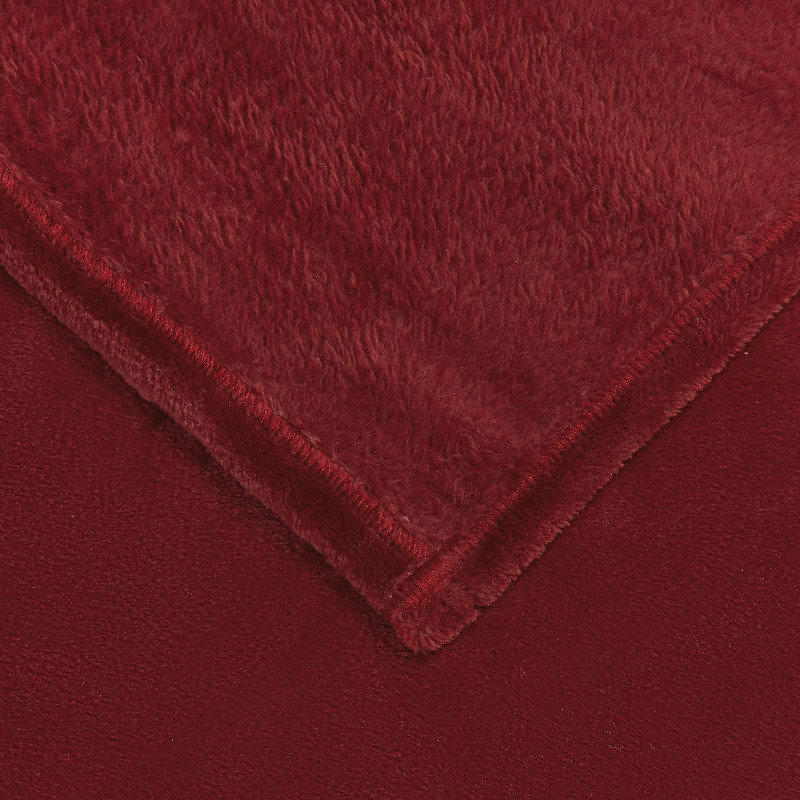 Koce narzutowe 6 pcs Bordeaux Czerwony 220 x 240 cm Polar