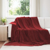 Koce narzutowe 6 pcs Bordeaux Czerwony 240 x 270 cm Polar