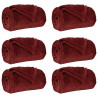 Koce narzutowe 6 pcs Bordeaux Czerwony 240 x 270 cm Polar