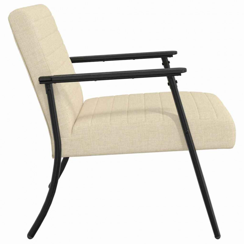 fotel Kremowy 59 x 75 x 78 cm tkanina