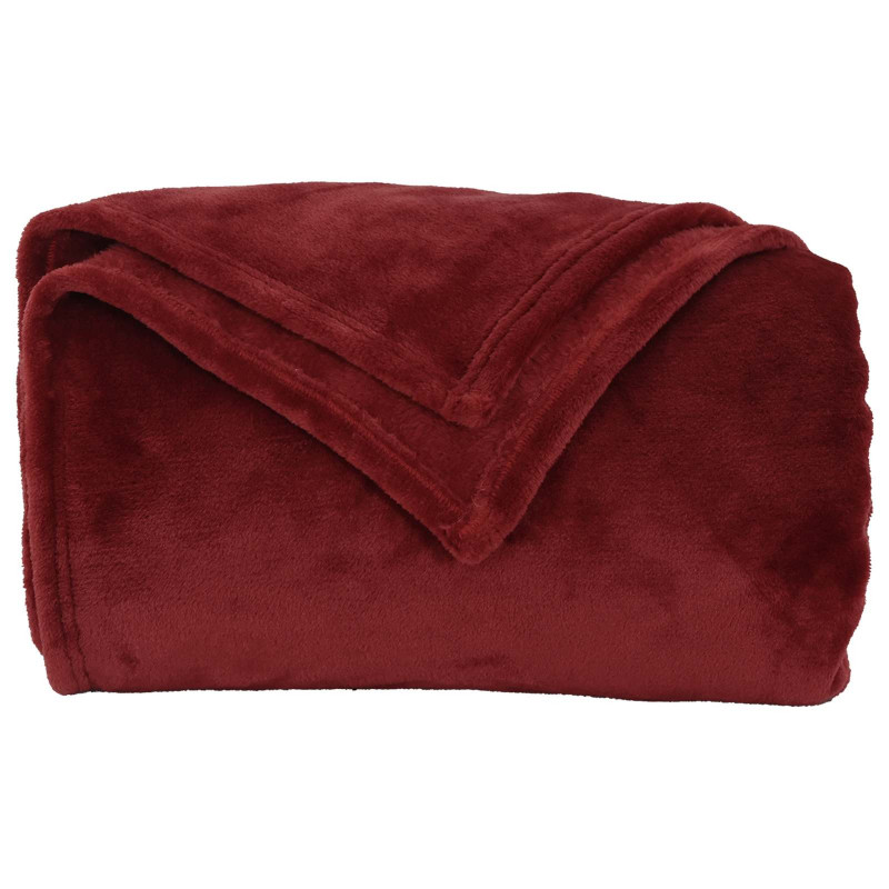 Koce narzutowe 6 pcs Bordeaux Czerwony 240 x 270 cm Polar