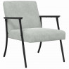 fotel Jasnoszary 59 x 75 x 78 cm Aksamit
