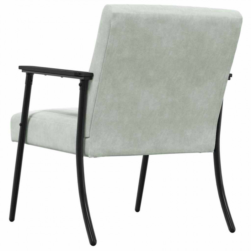 fotel Jasnoszary 59 x 75 x 78 cm Aksamit