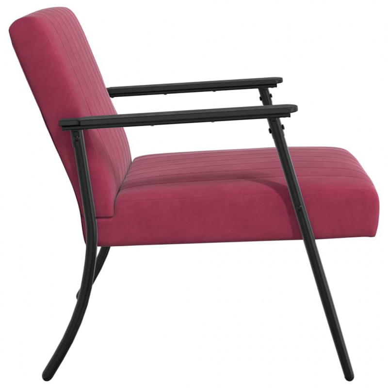fotel Czerwone wino 59 x 75 x 78 cm Aksamit