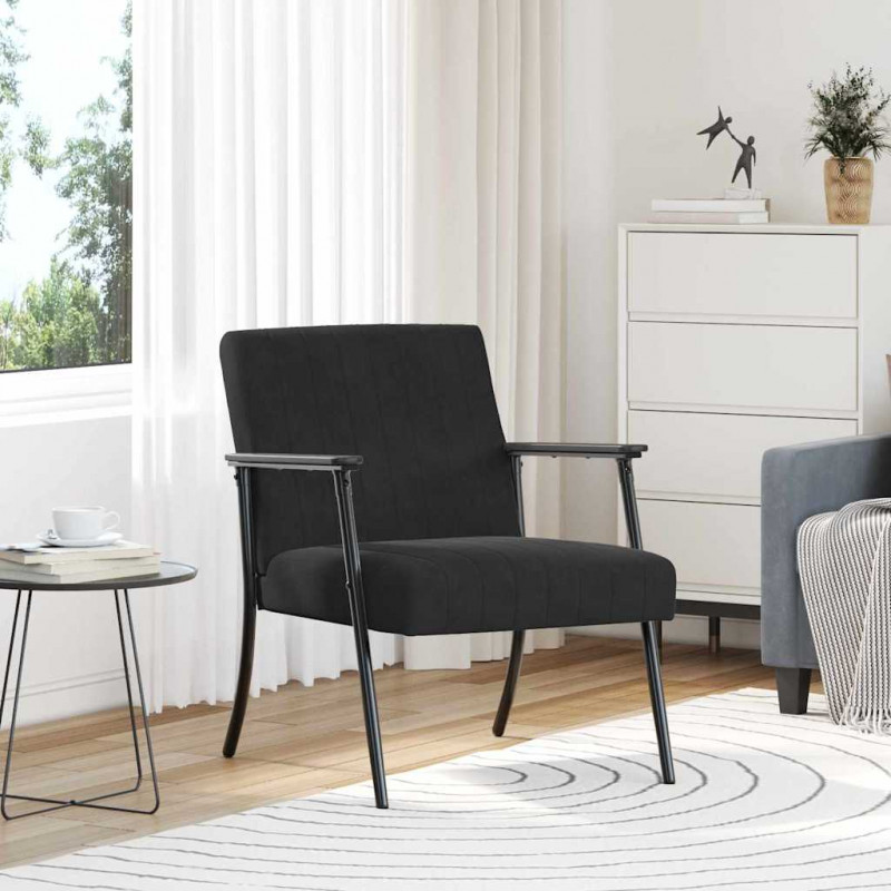 fotel Czarny 59 x 75 x 78 cm Aksamit