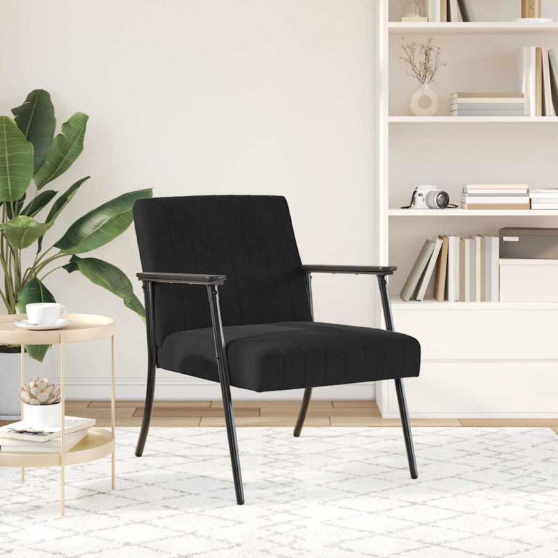 fotel Czarny 59 x 75 x 78 cm Aksamit