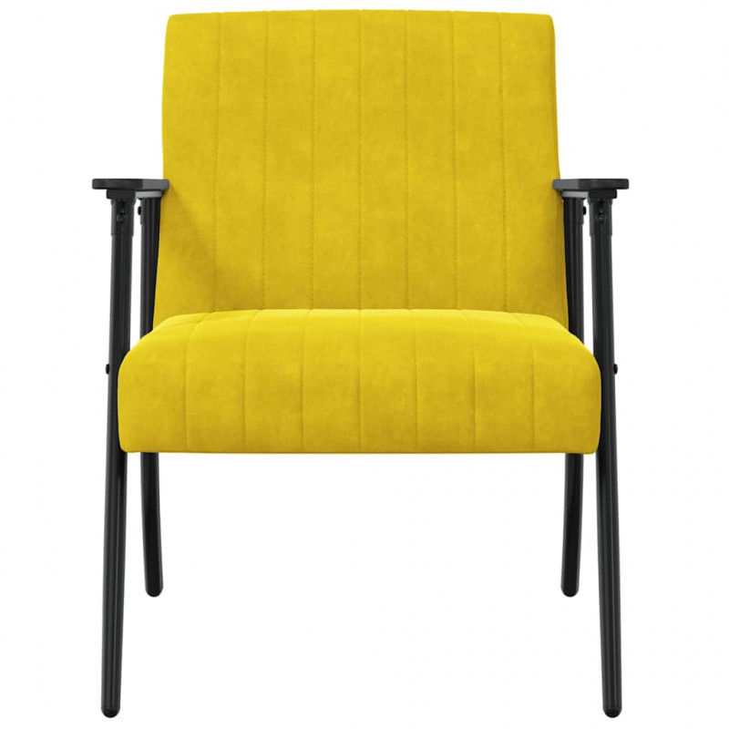 fotel Żółty 59 x 75 x 78 cm Aksamit
