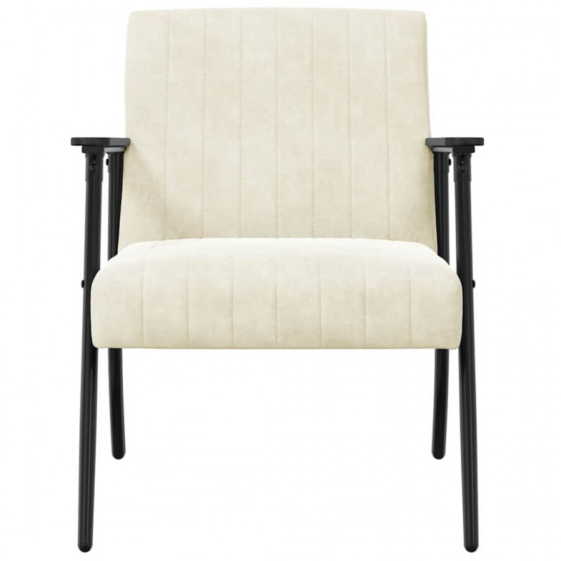 fotel Kremowy 59 x 75 x 78 cm Aksamit