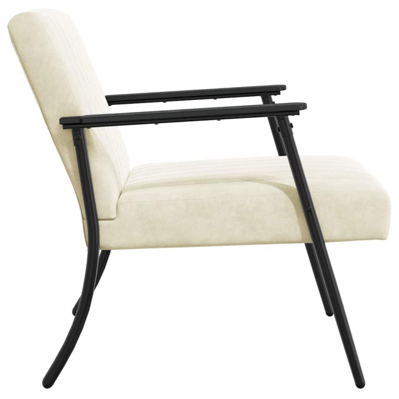fotel Kremowy 59 x 75 x 78 cm Aksamit