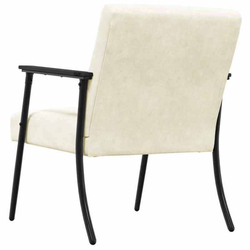fotel Kremowy 59 x 75 x 78 cm Aksamit