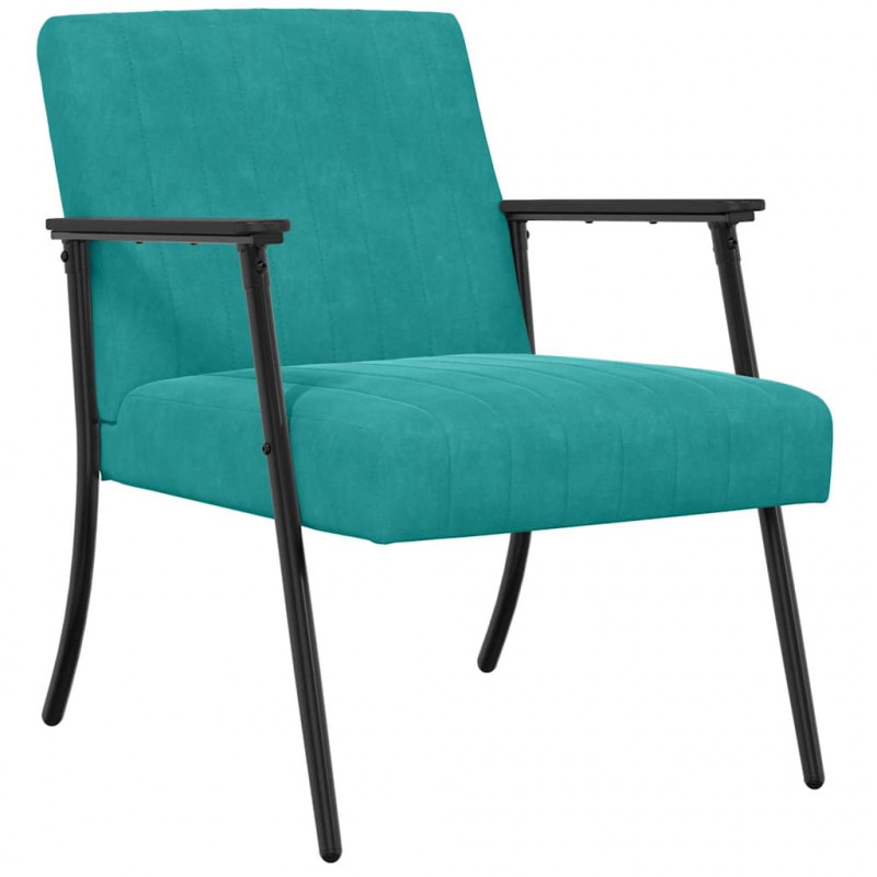 fotel Turkusowy 59 x 75 x 78 cm Aksamit