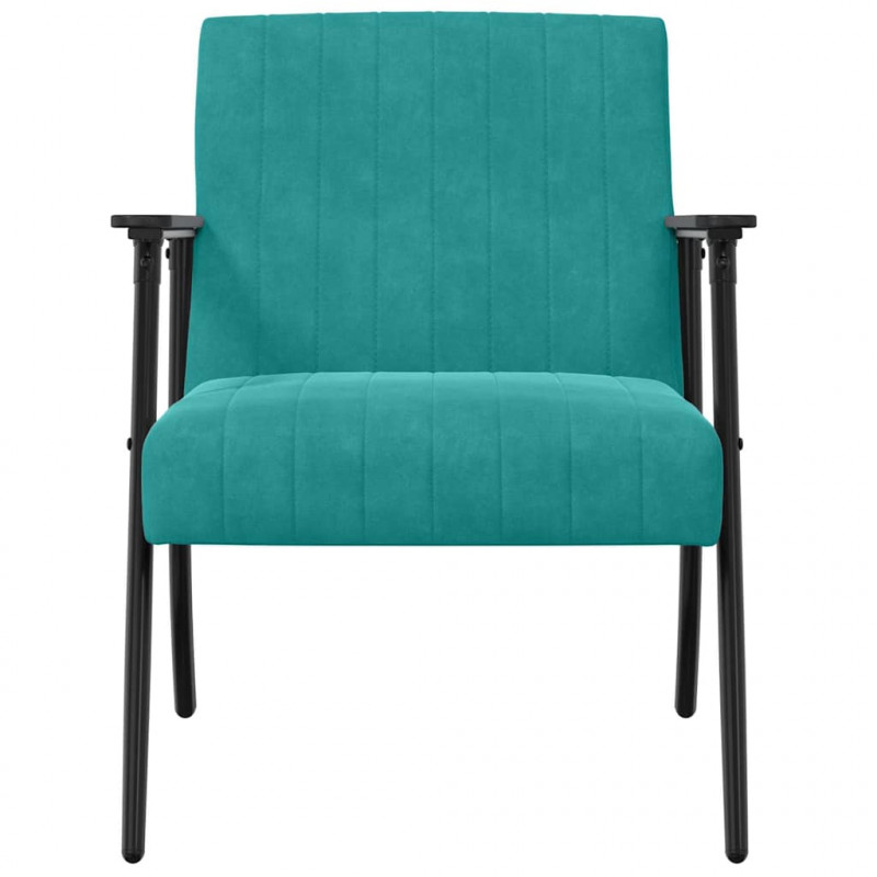 fotel Turkusowy 59 x 75 x 78 cm Aksamit