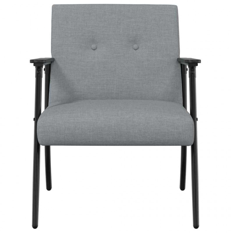 fotel Jasnoszary 59 x 75 x 78 cm tkanina