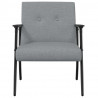 fotel Jasnoszary 59 x 75 x 78 cm tkanina
