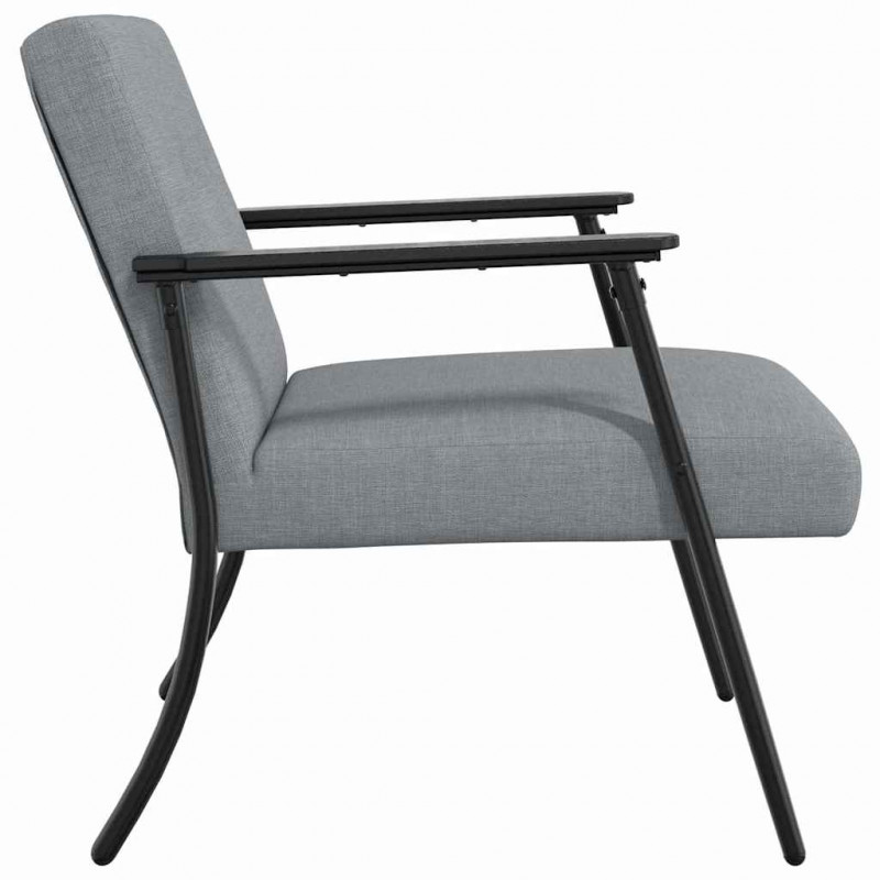 fotel Jasnoszary 59 x 75 x 78 cm tkanina
