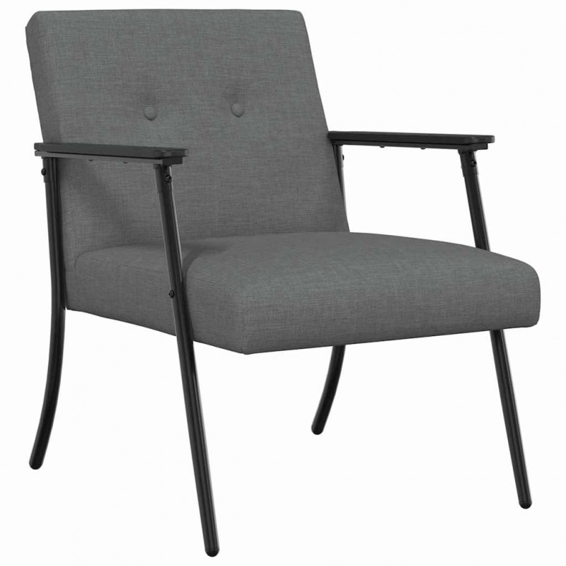 fotel Ciemnoszary 59 x 75 x 78 cm tkanina