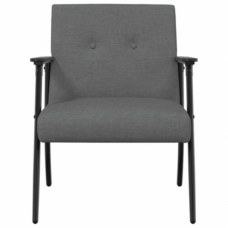 fotel Ciemnoszary 59 x 75 x 78 cm tkanina