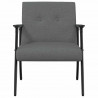 fotel Ciemnoszary 59 x 75 x 78 cm tkanina