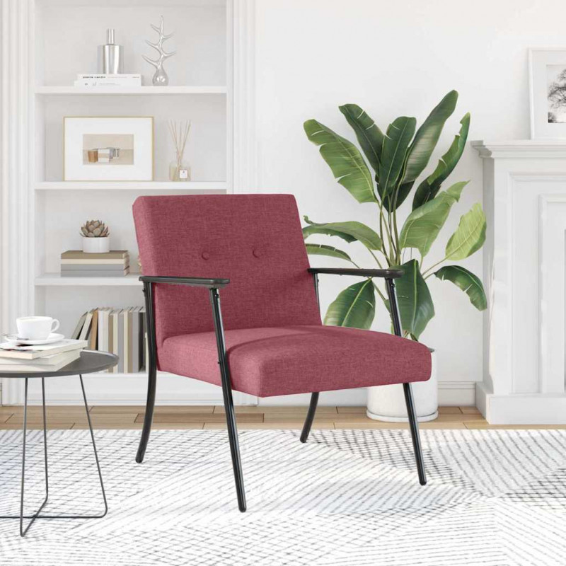 fotel Czerwone wino 59 x 75 x 78 cm tkanina