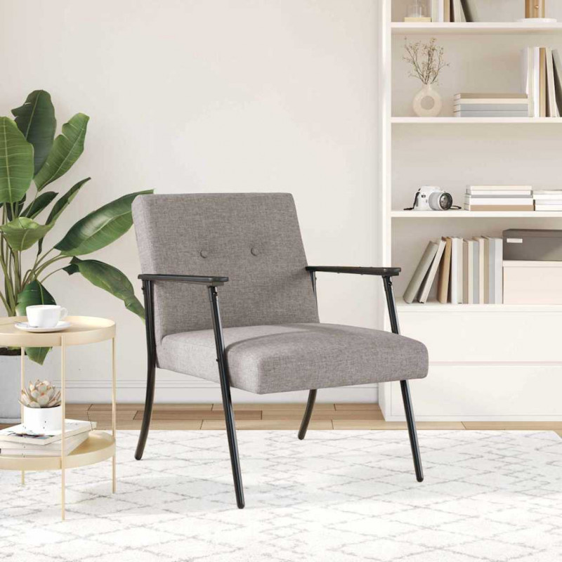 fotel Ciemnoszary 59 x 75 x 78 cm tkanina