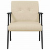 fotel Kremowy 59 x 75 x 78 cm tkanina
