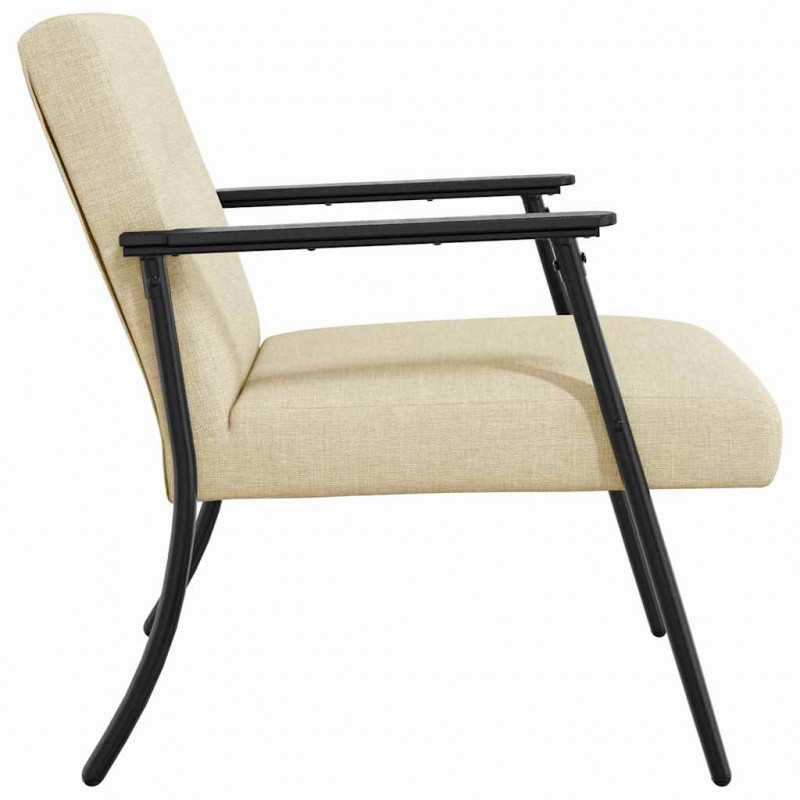 fotel Kremowy 59 x 75 x 78 cm tkanina