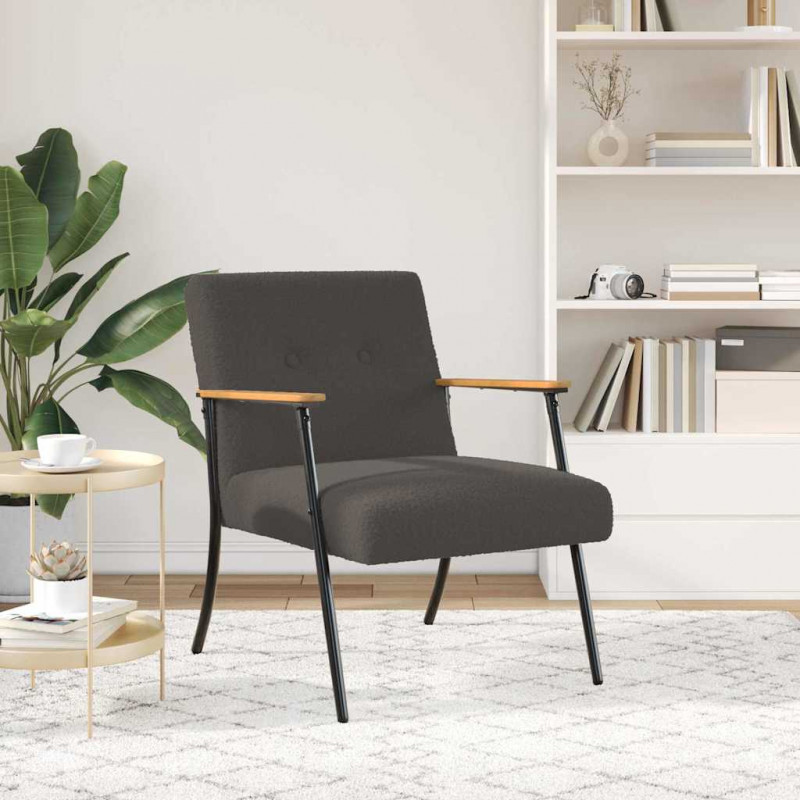 fotel Ciemnoszary 59 x 75 x 78 cm