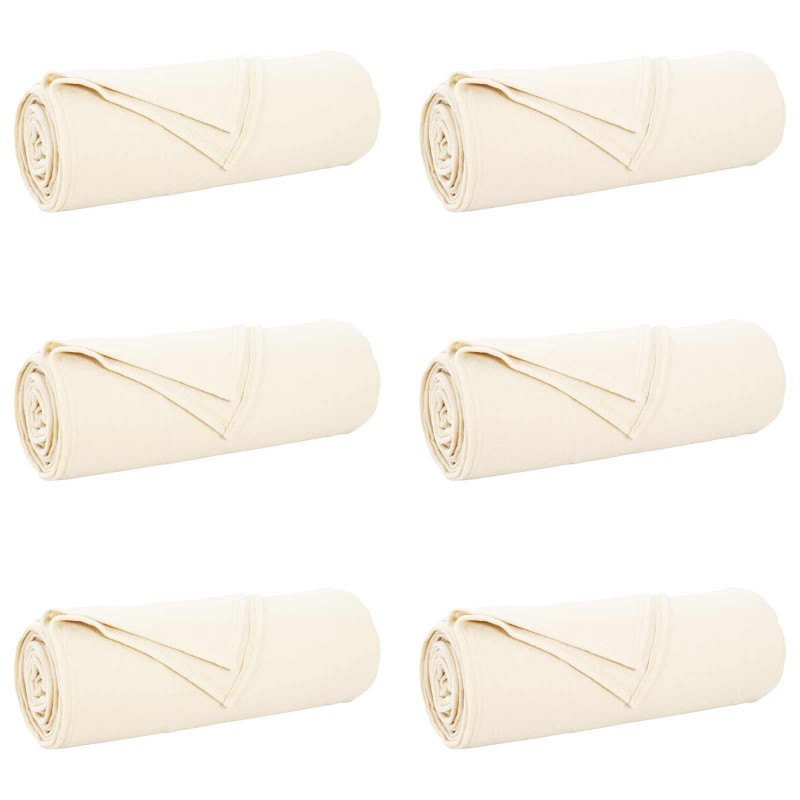 Koce narzutowe 6 pcs Kremowy 350 x 270 cm Polar