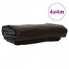 Plandeka 650g / m² Brązowy 4 x 4 m Płótno z powłoką PVC