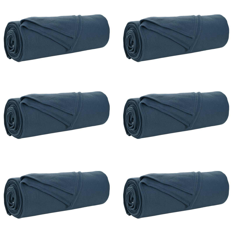 Koce narzutowe 6 pcs Granatowy 210 x 140 cm Polar