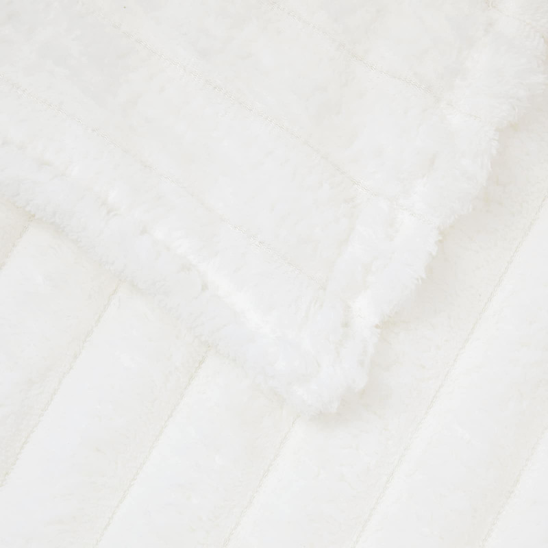 Koc Biały 200 x 150 cm Polar